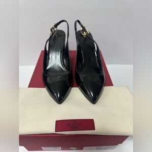 Valentino Garavani Black Slingback Heels
